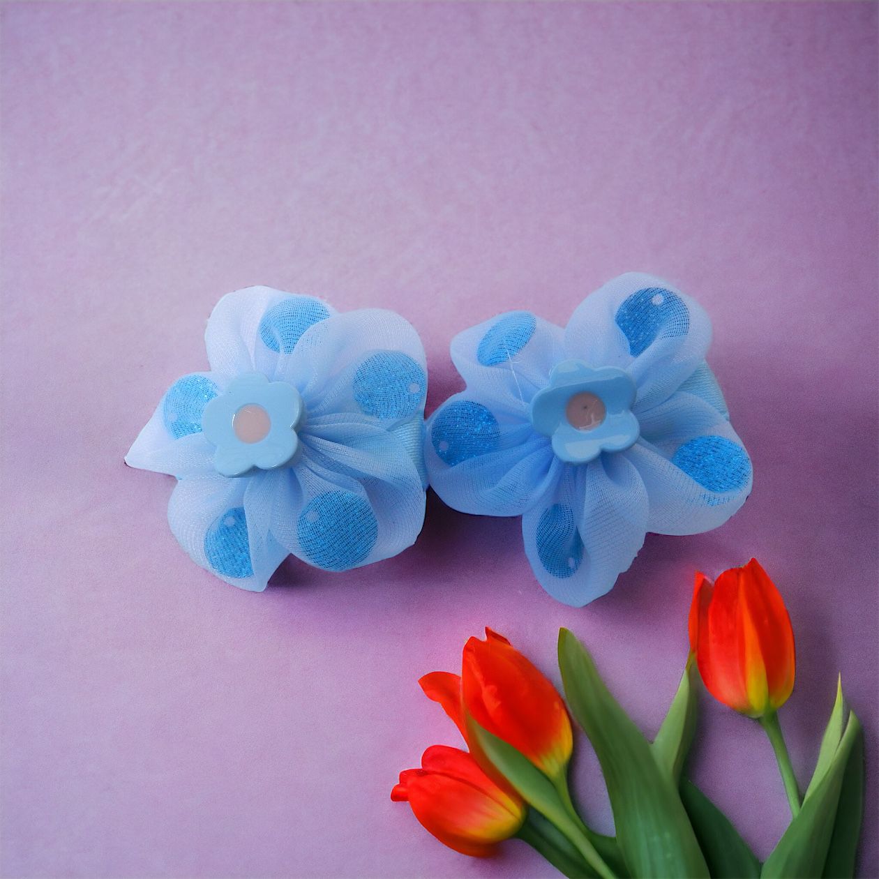 Colorful Glittery floral Pins