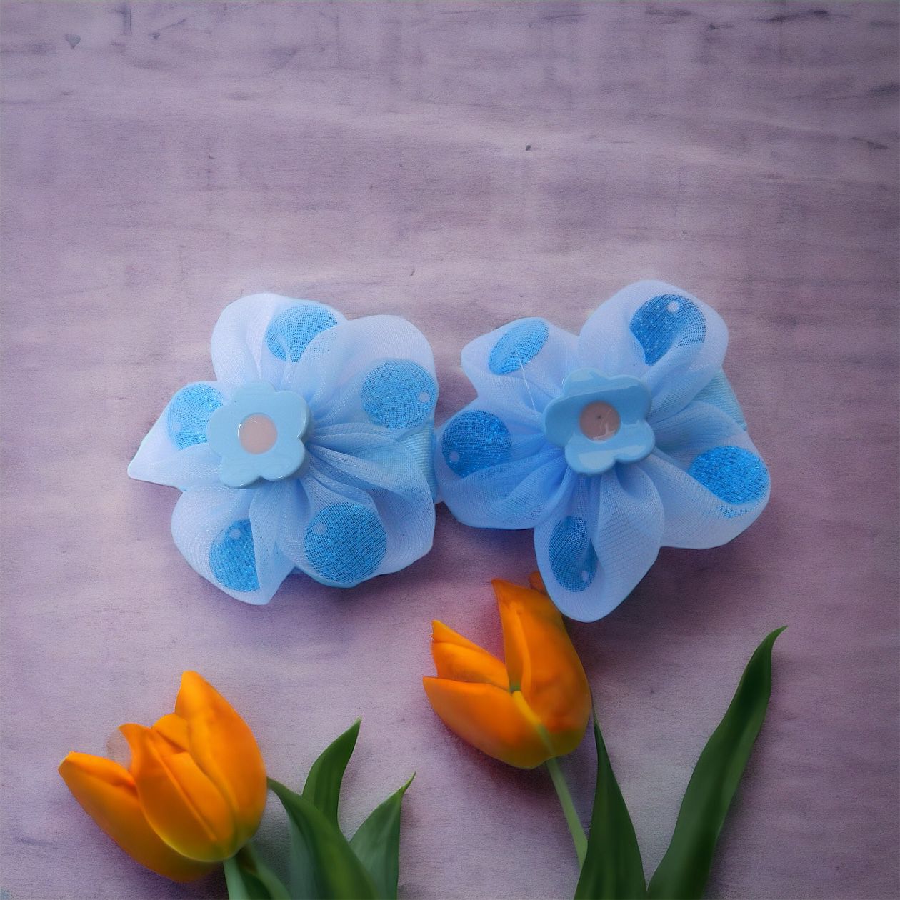 Colorful Glittery floral Pins