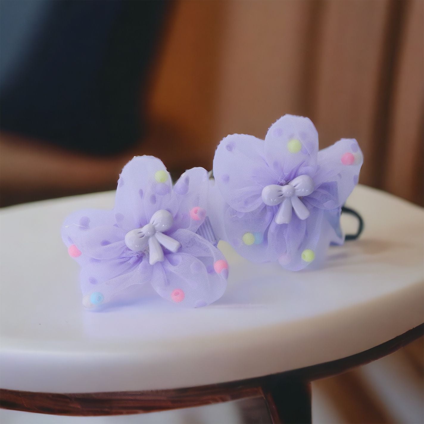 Confetti Hair Clips with Bow-tiful Blooms