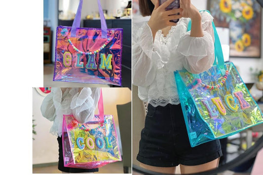 Shine On With Cool: Holographic Tote Bag for Moms (12.5")