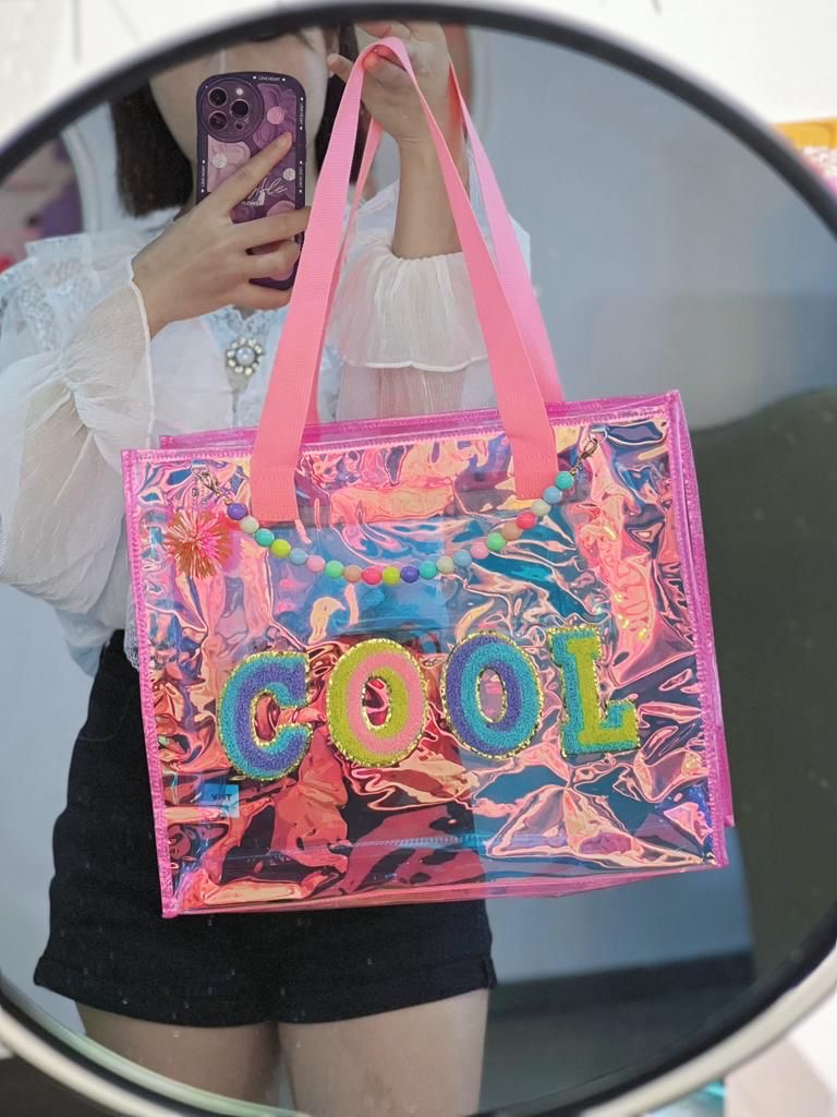 Shine On With Cool: Holographic Tote Bag for Moms (12.5")