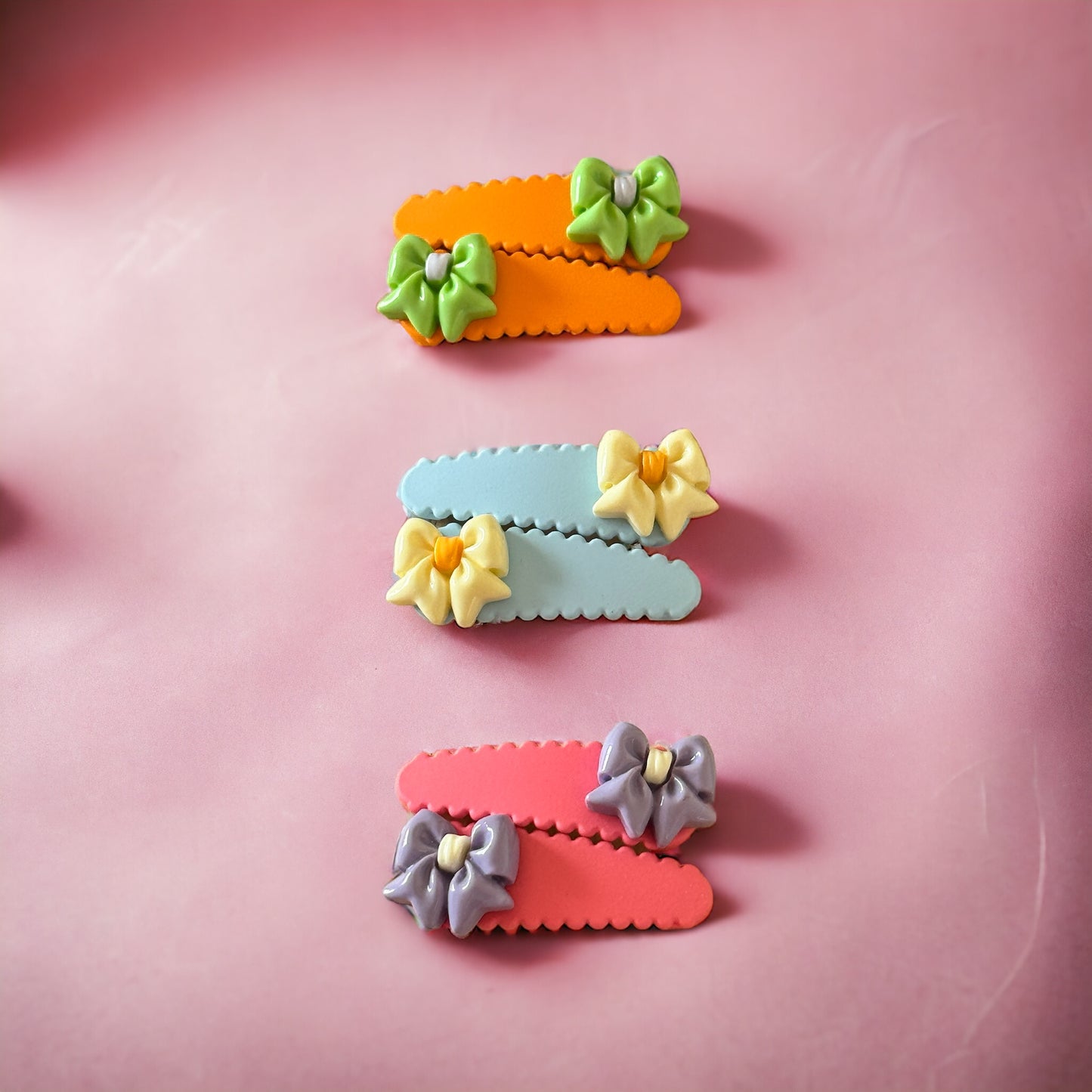 Petite Delight: Hair Clips with Tiny Bow available in many color options