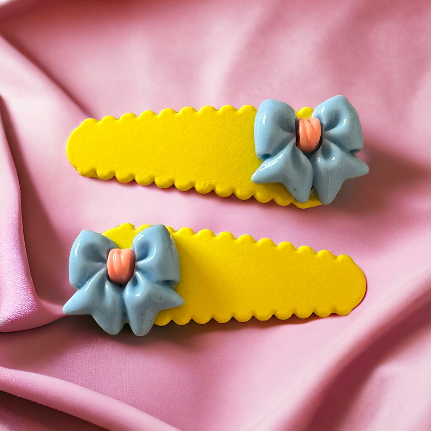 Petite Delight: Hair Clips with Tiny Bow available in many color options