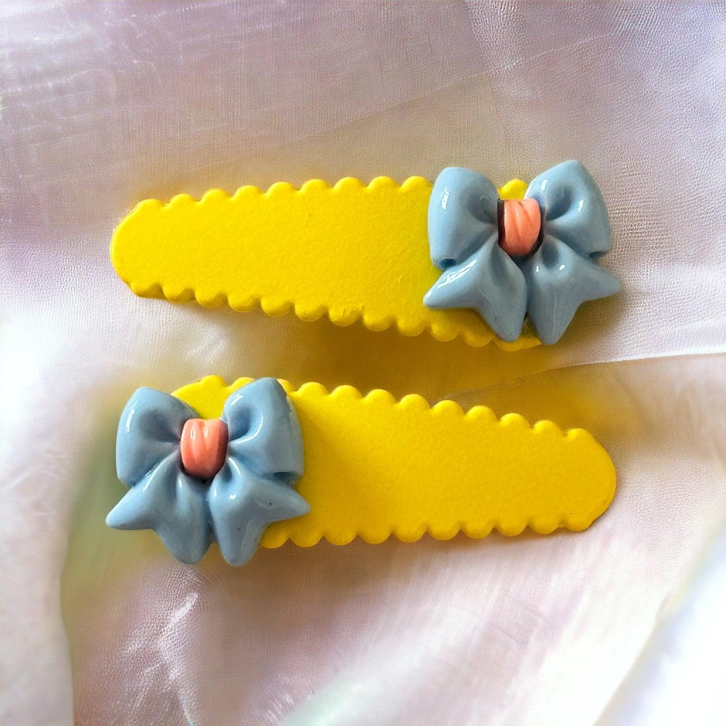 Petite Delight: Hair Clips with Tiny Bow available in many color options