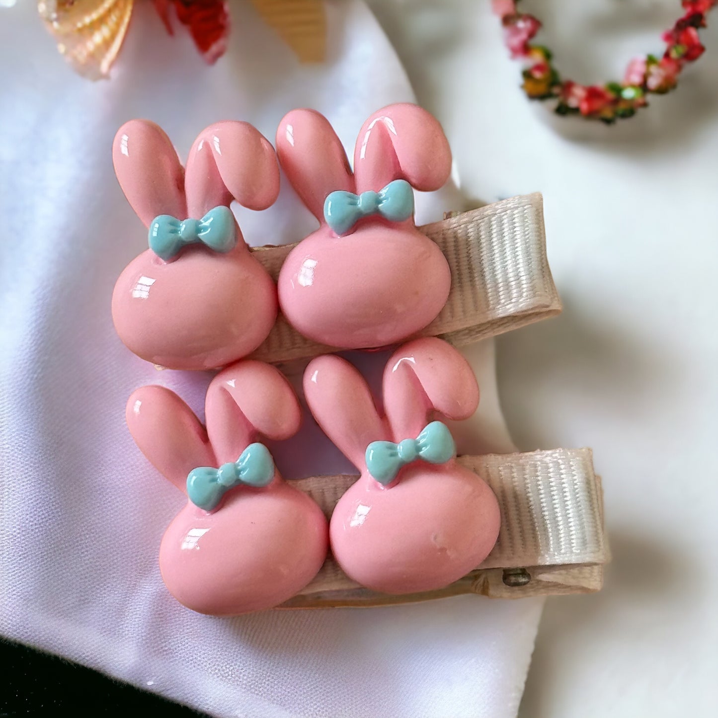 Happy Hair Days: Cute Bunny Hair Clips available in different colors