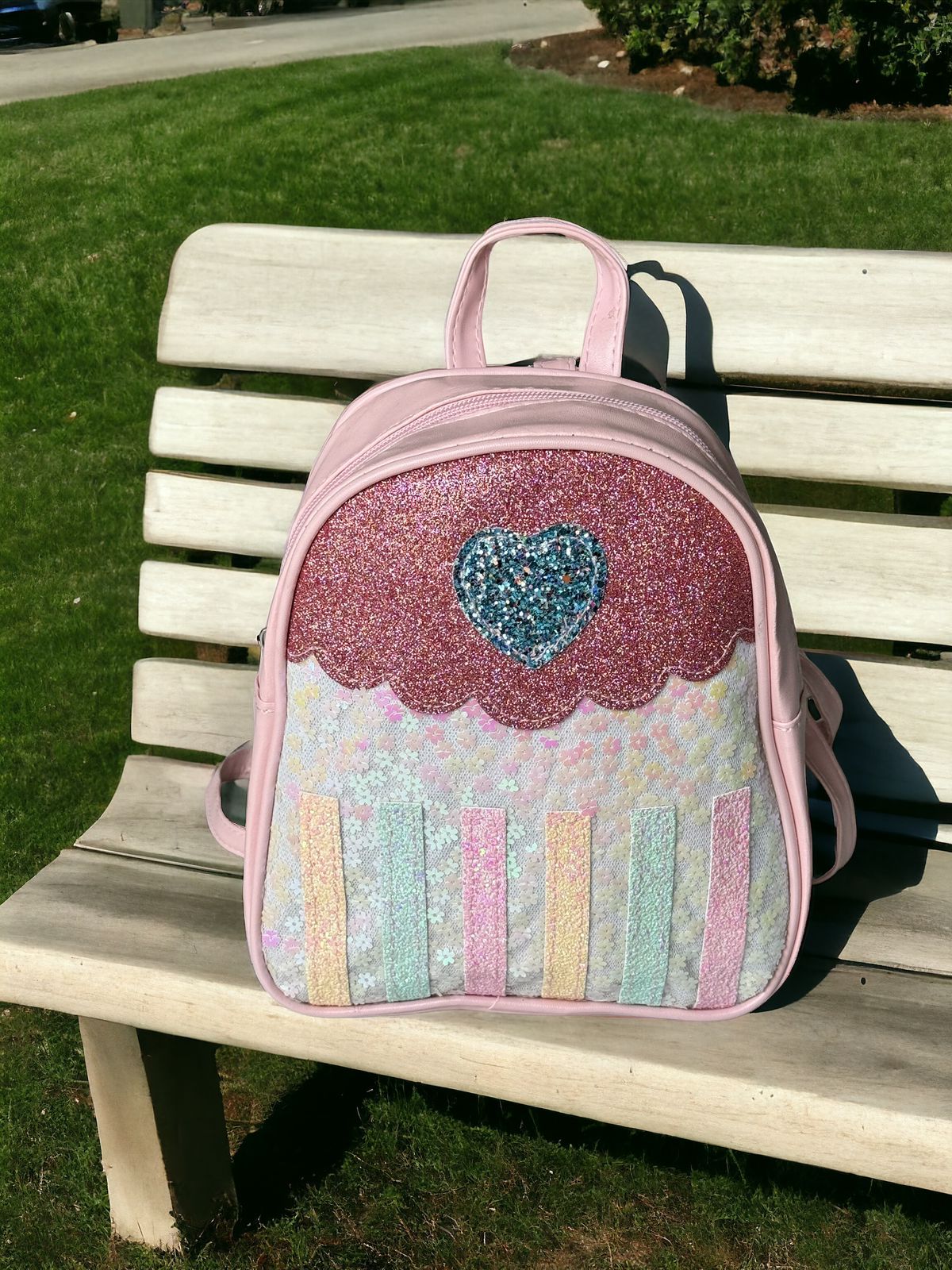 Small Fun and Functional: Heart-Embellished Backpack (9")