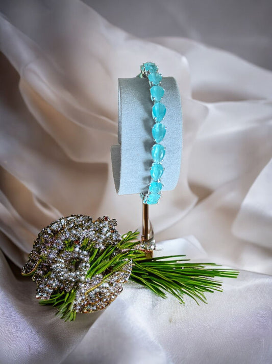 Dive into Fun: Sea Blue Stone Bracelet for Kids!