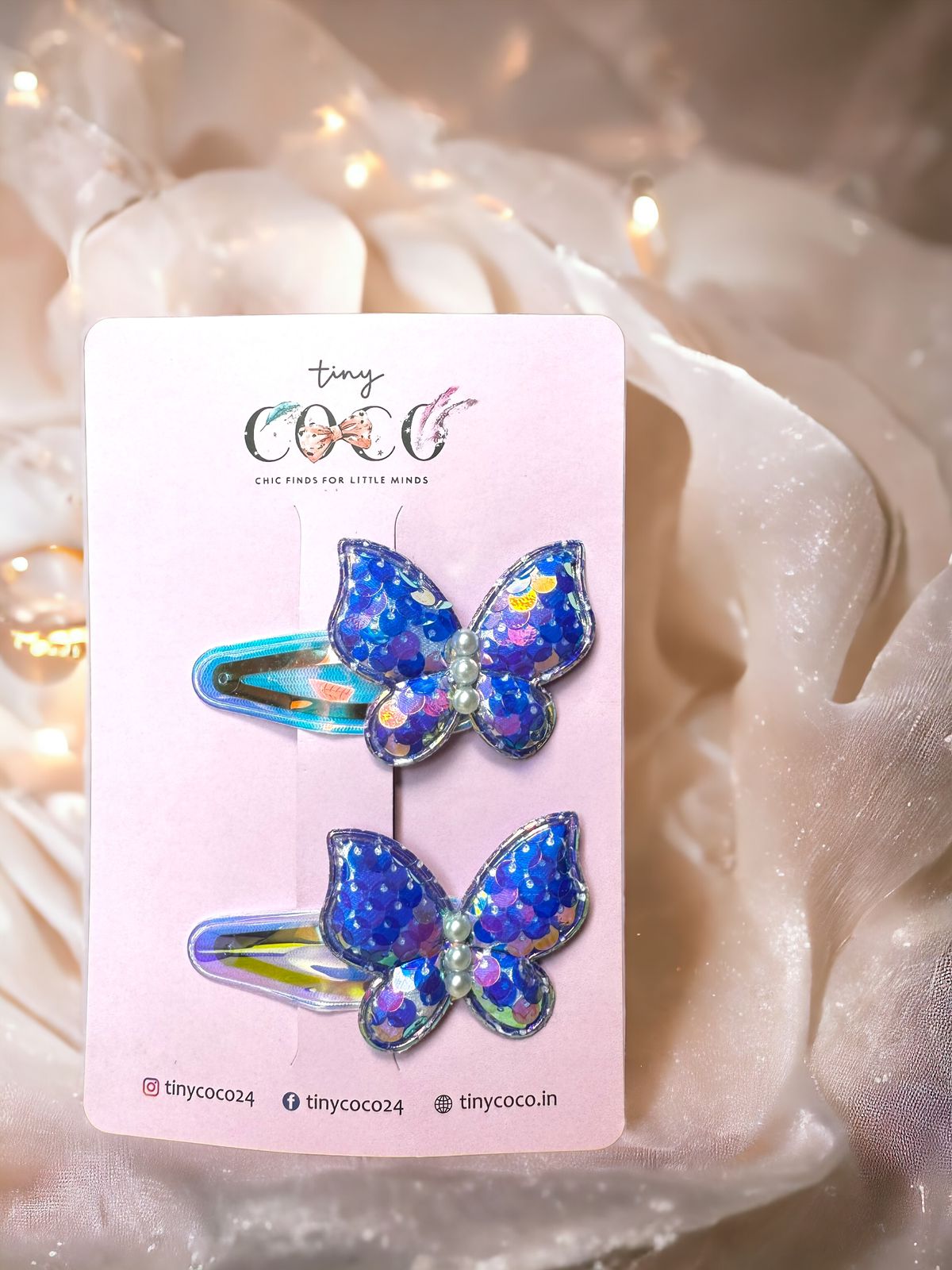 Flutter into Fun with Our Glittery Butterfly Hair Clips In Pairs!