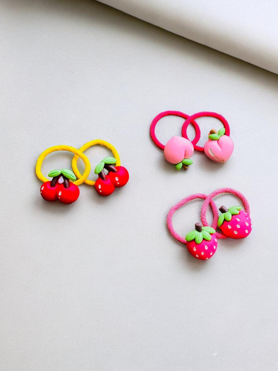 Double the Fun with Our Fruit Hair Tie Pairs!