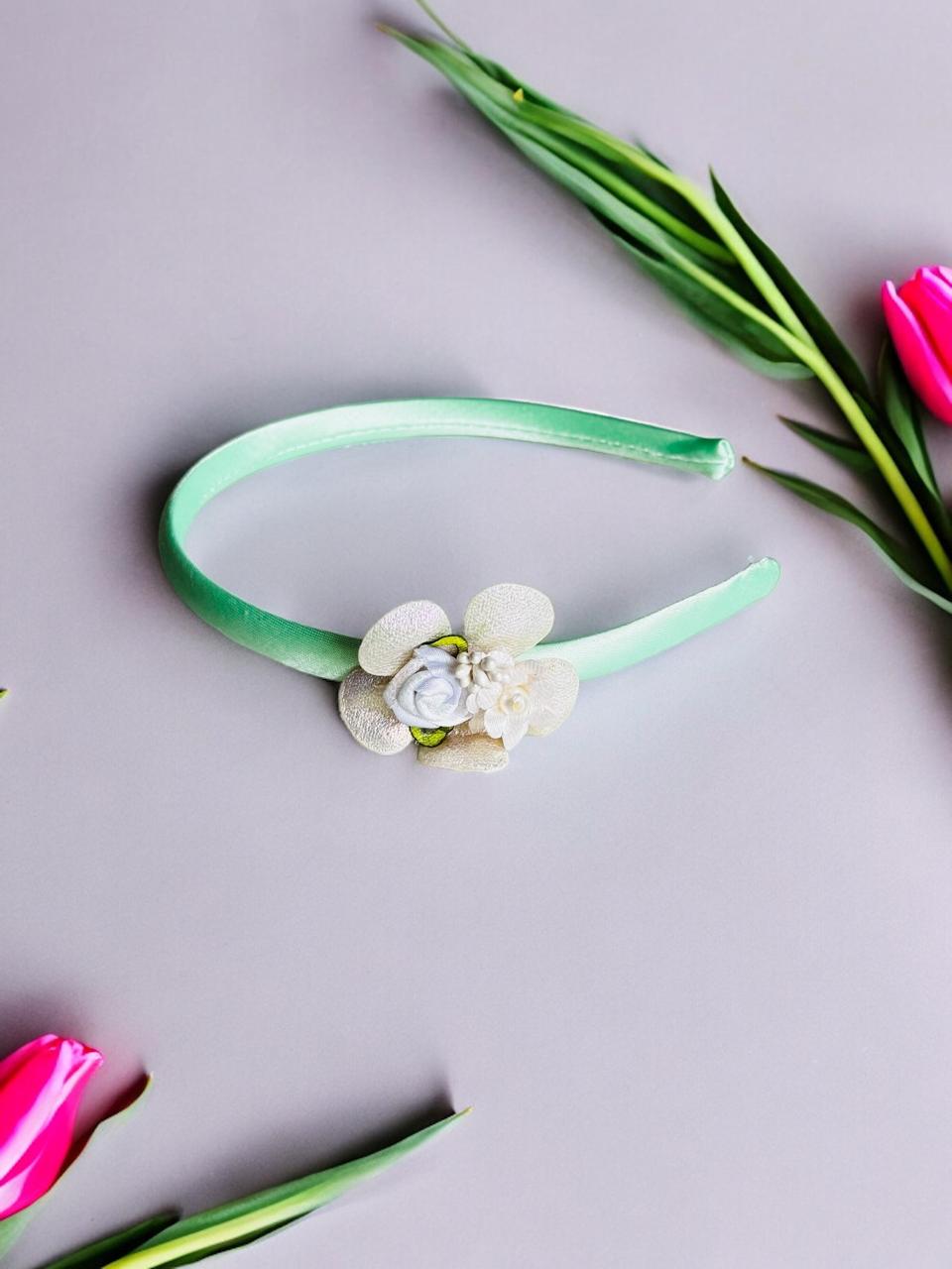 Add a Pop of Color with Our Adorable Kids' Satin Hairband with Cute Flower!