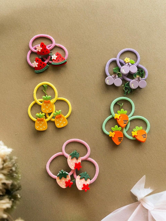 Get Fruity with Fun! Our Adorable Fruit Hair Tie Collection for Kids!