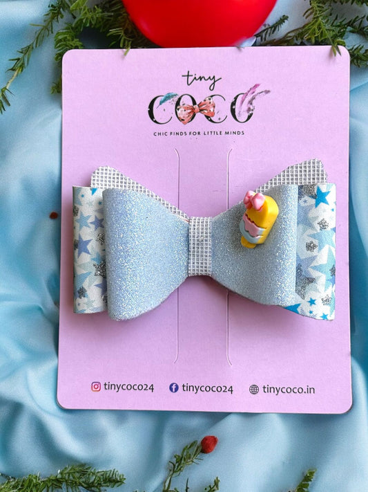 Cool Off in Style with Our Handmade Blue Ice Cream Barrette for Kids!