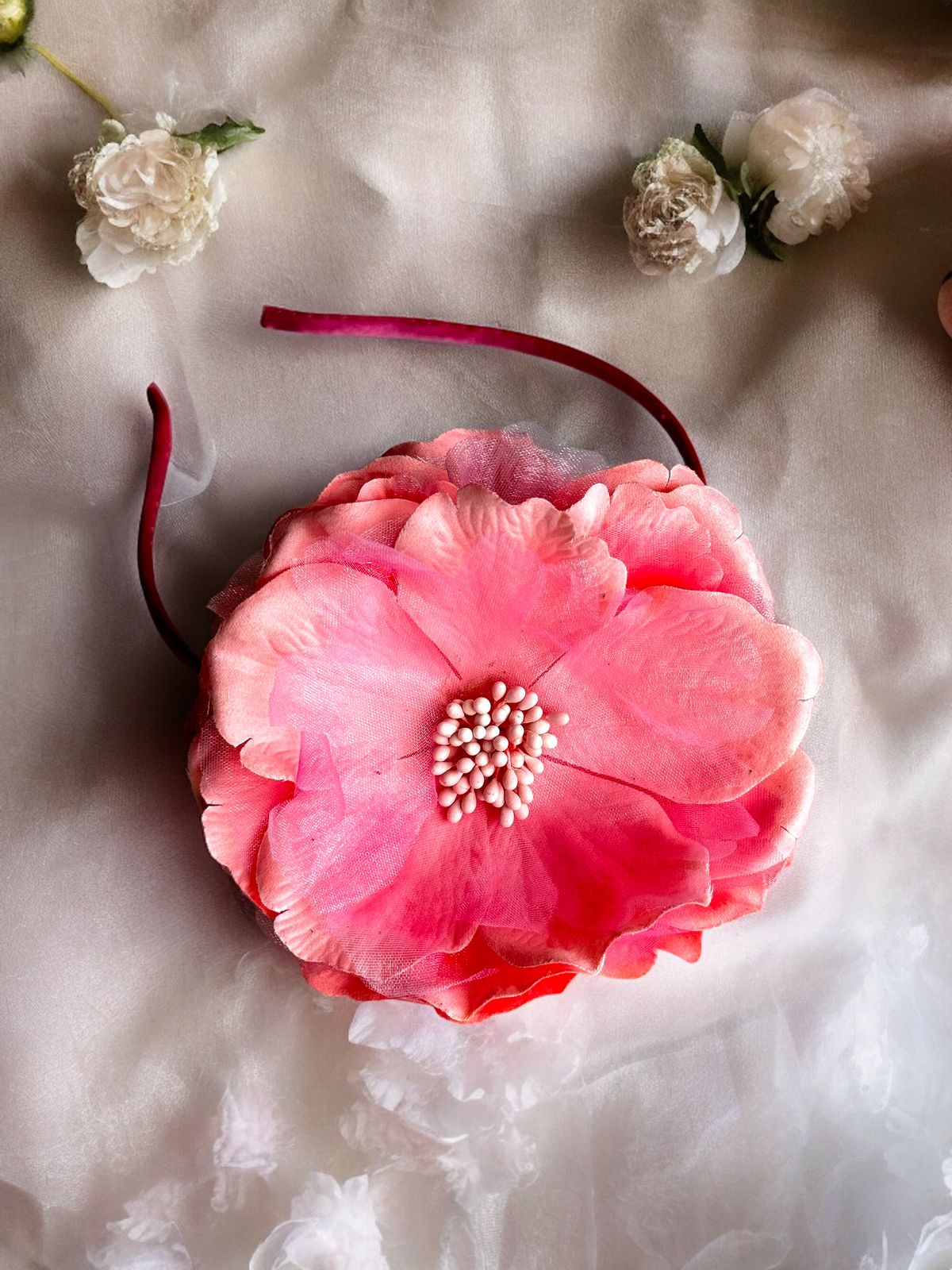 Blossom with Beauty: The Perfect Pink Flower Hairband for Kids!