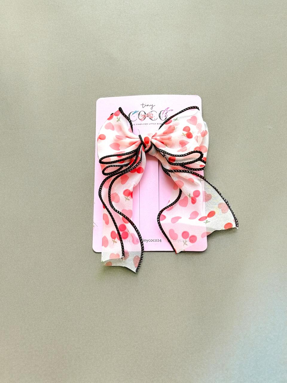 Playful Polka Dots: Organza Bow Hair Clip