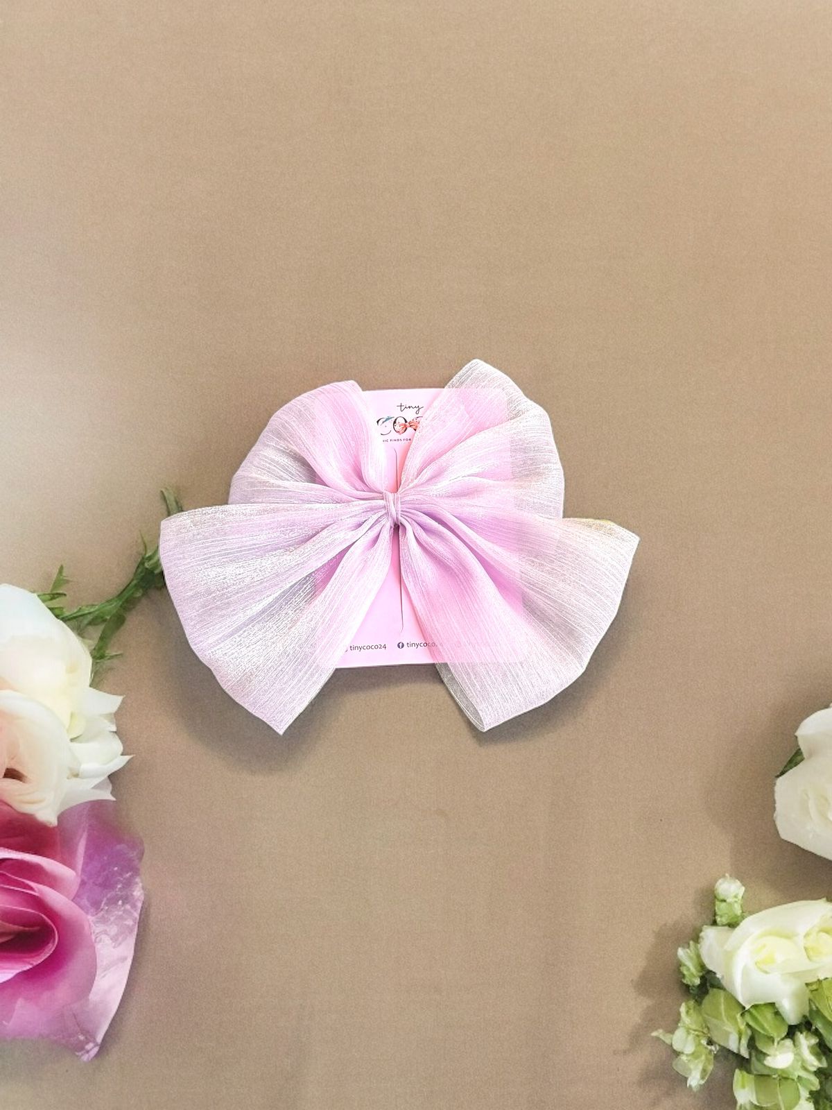 Shimmering Shine: Big Organza Hair Bows