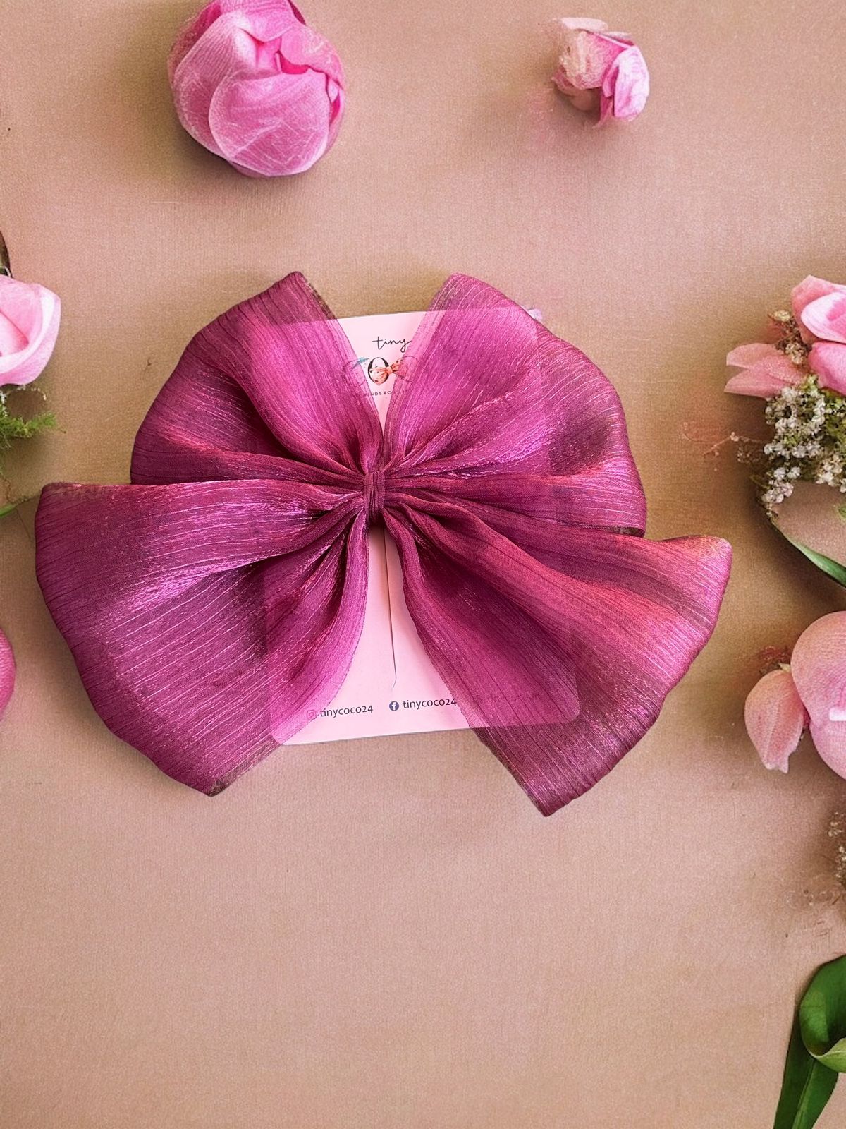 Shimmering Shine: Big Organza Hair Bows