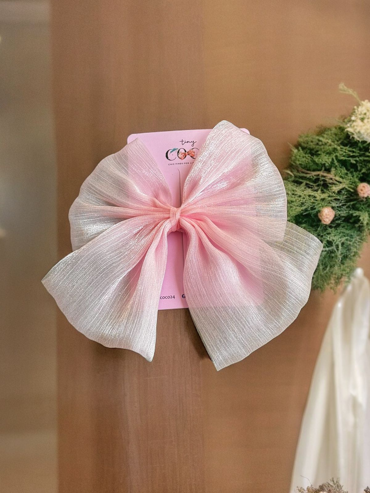 Shimmering Shine: Big Organza Hair Bows