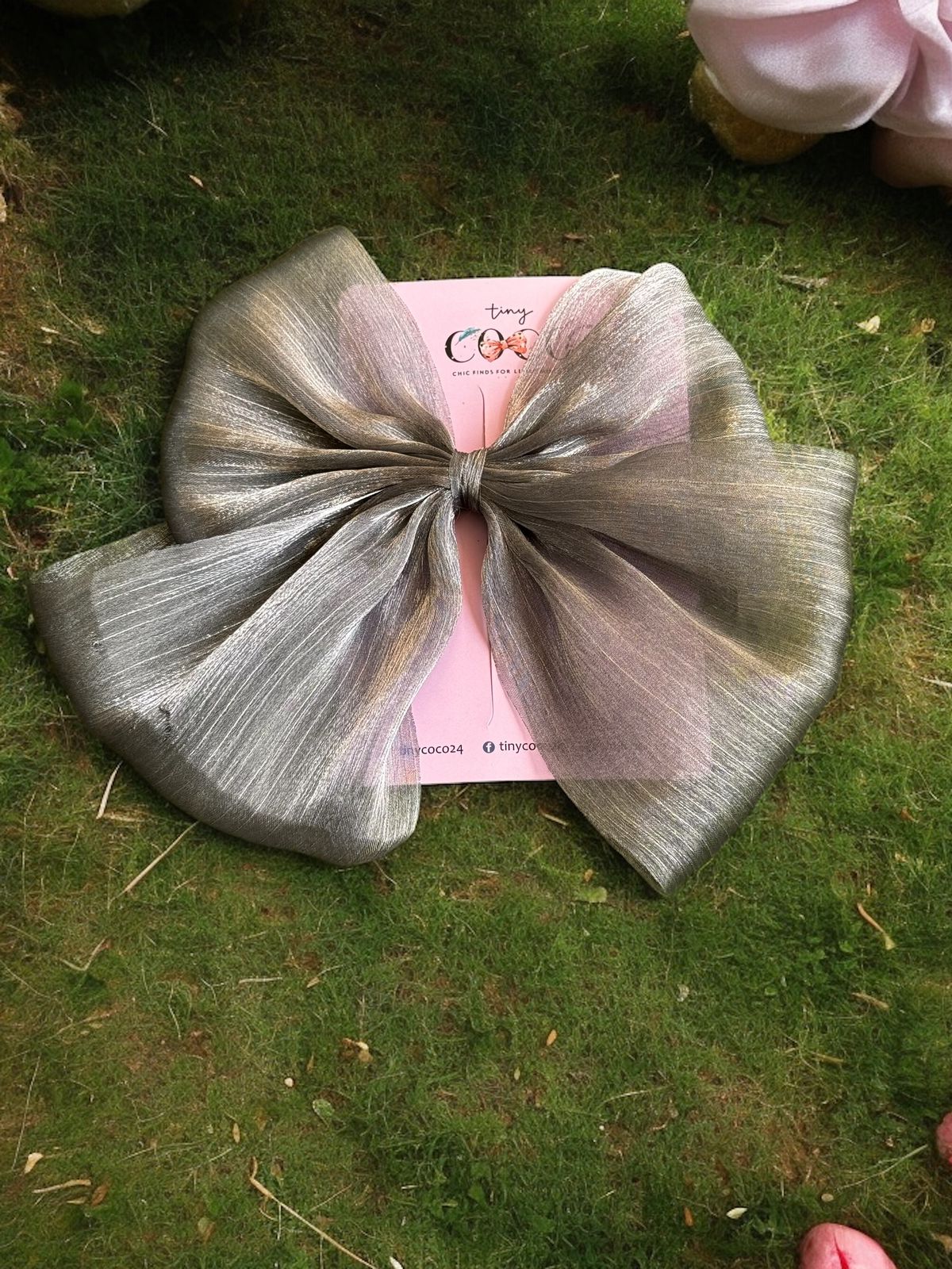 Shimmering Shine: Big Organza Hair Bows