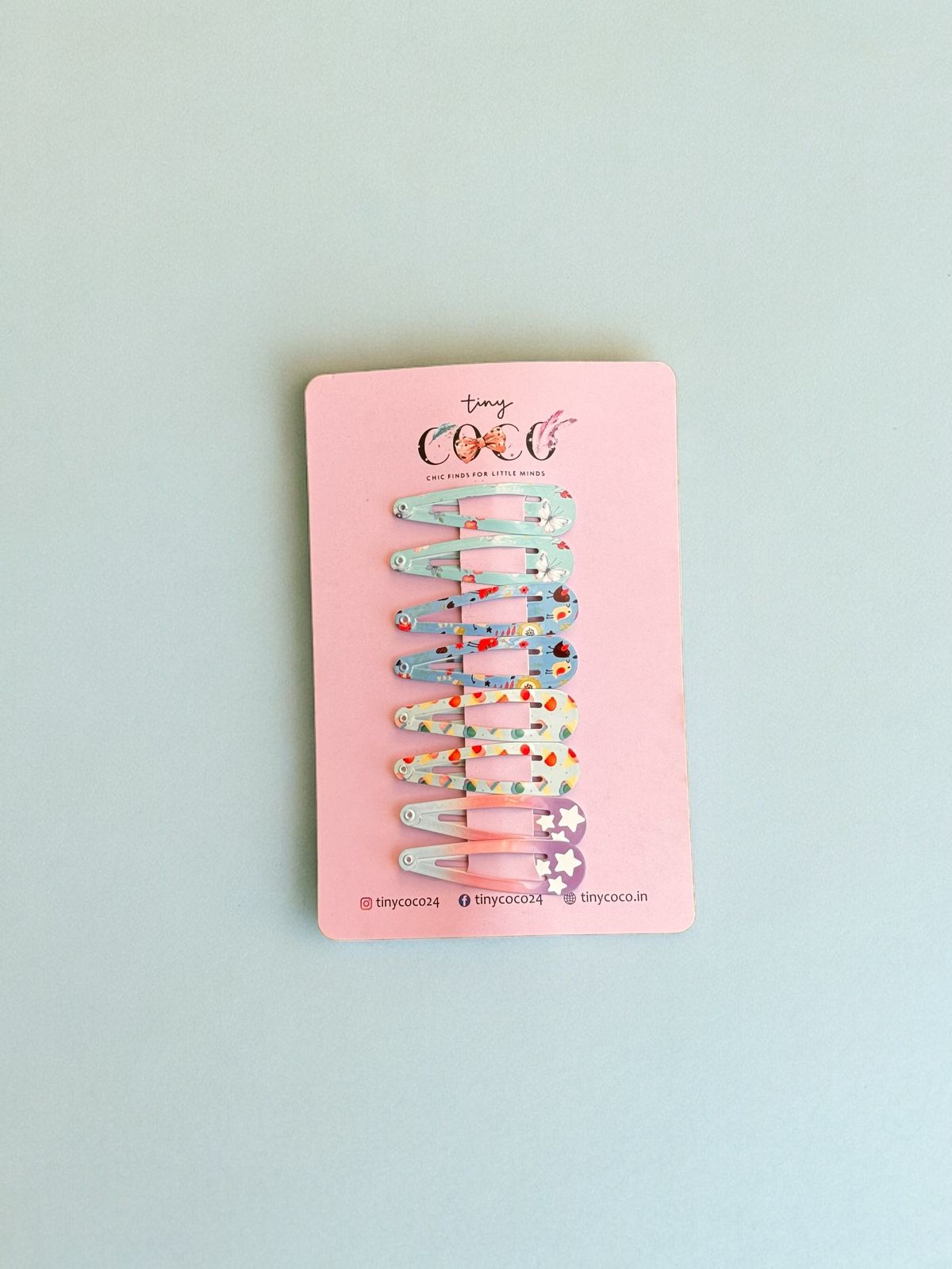 Pretty Pastels: Pack of 4 Printed Tic Tac Hair Clips