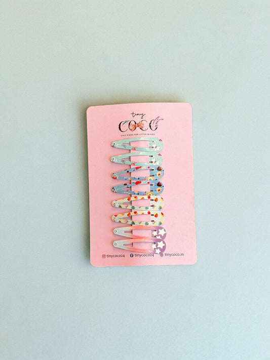 Pretty Pastels: Pack of 4 Printed Tic Tac Hair Clips