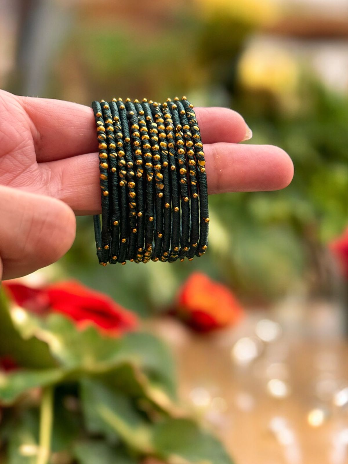 Twinkle Twinkle Little Wrist: Golden Dot Thread Bangles for Kids