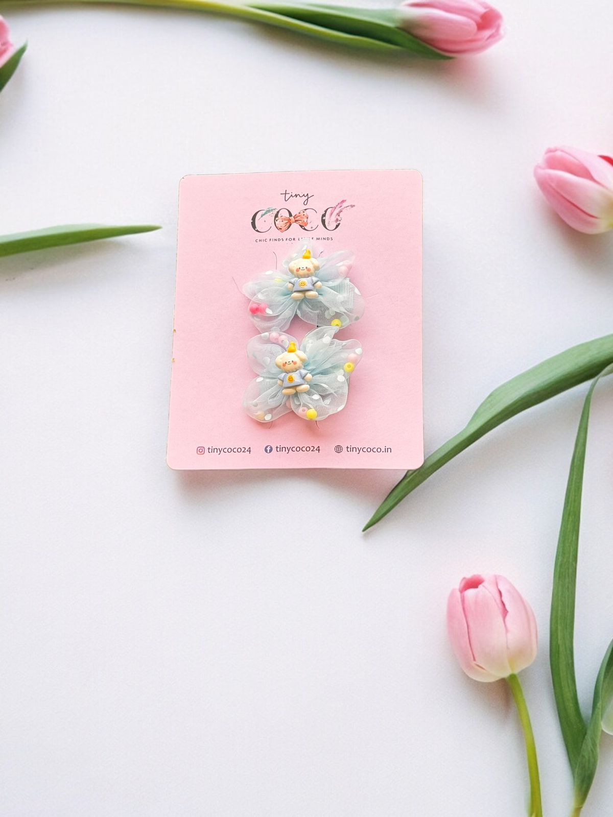 Confetti Hair Clips with Bow-tiful Blooms