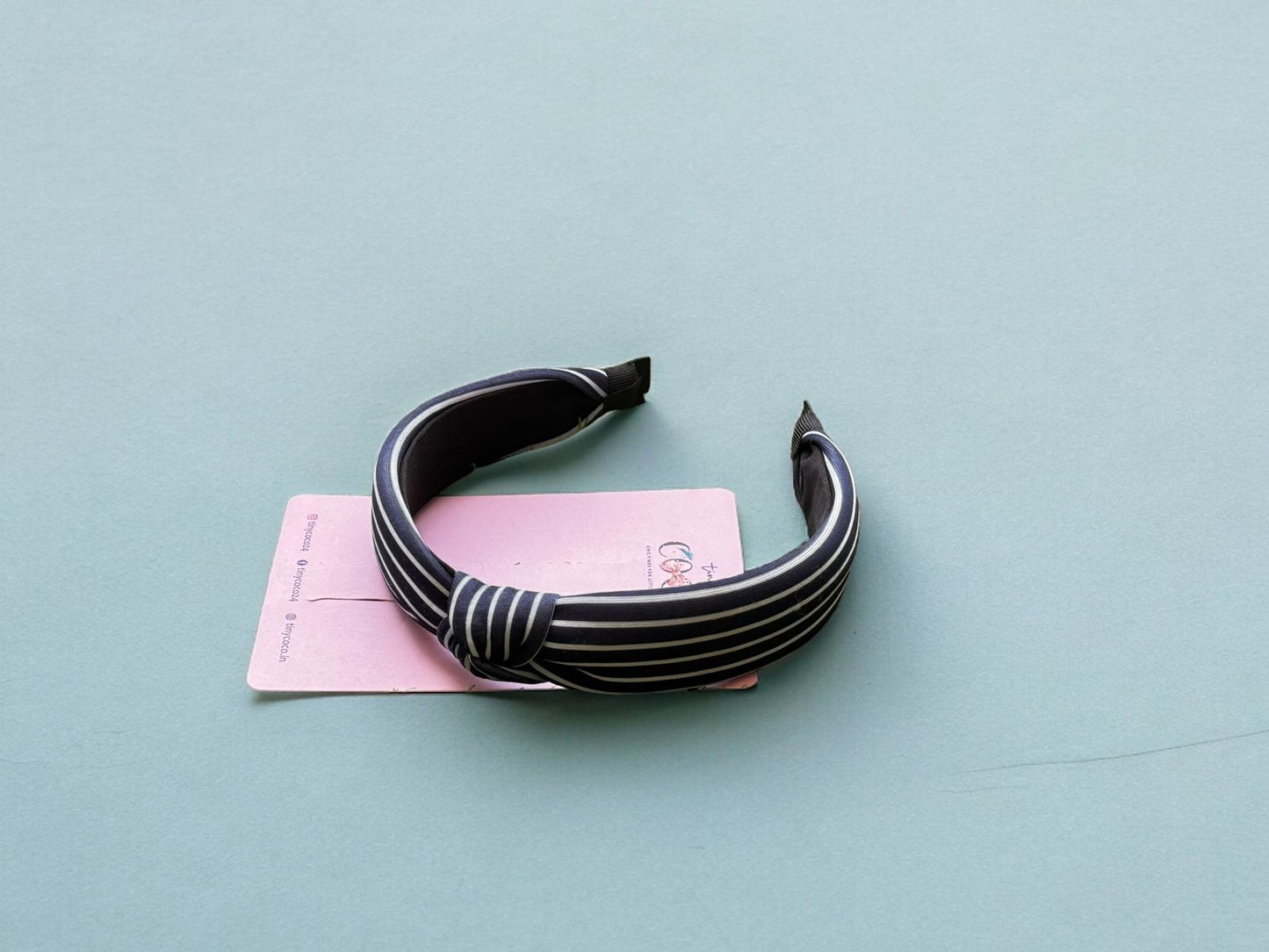 Knotty Fun: Striped Hairband with Adorable Knot Detail