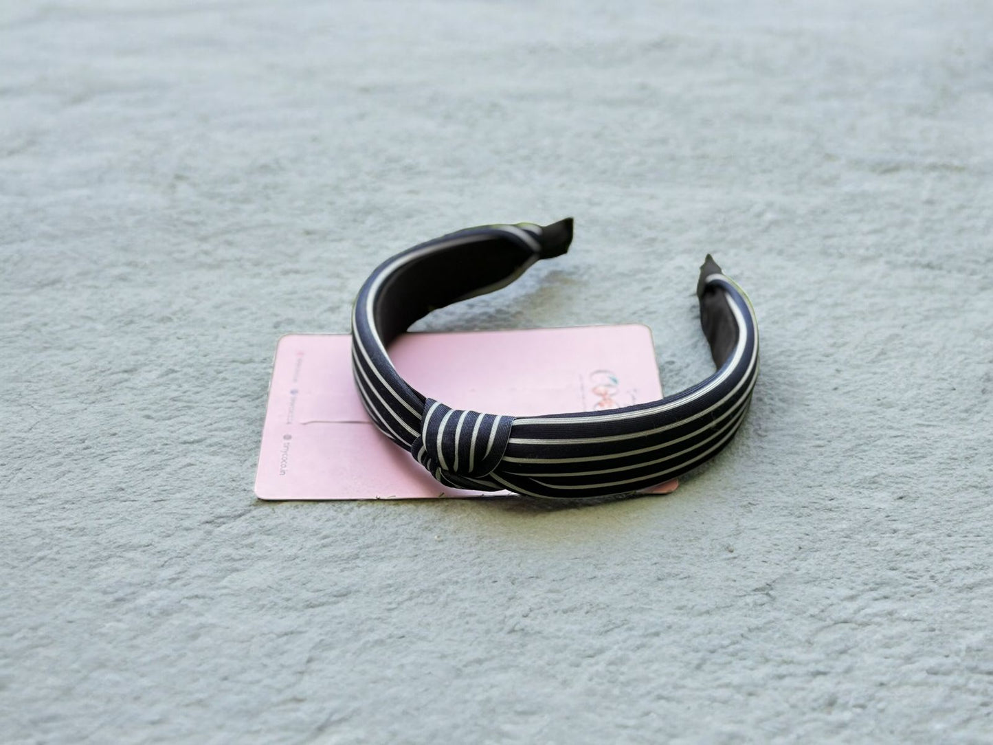 Knotty Fun: Striped Hairband with Adorable Knot Detail