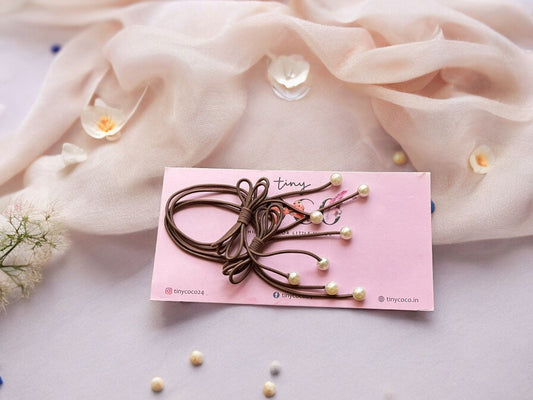 Pretty in Pearls: Colorful Hair Ties with Delicate Pearl Accents (For Kids)