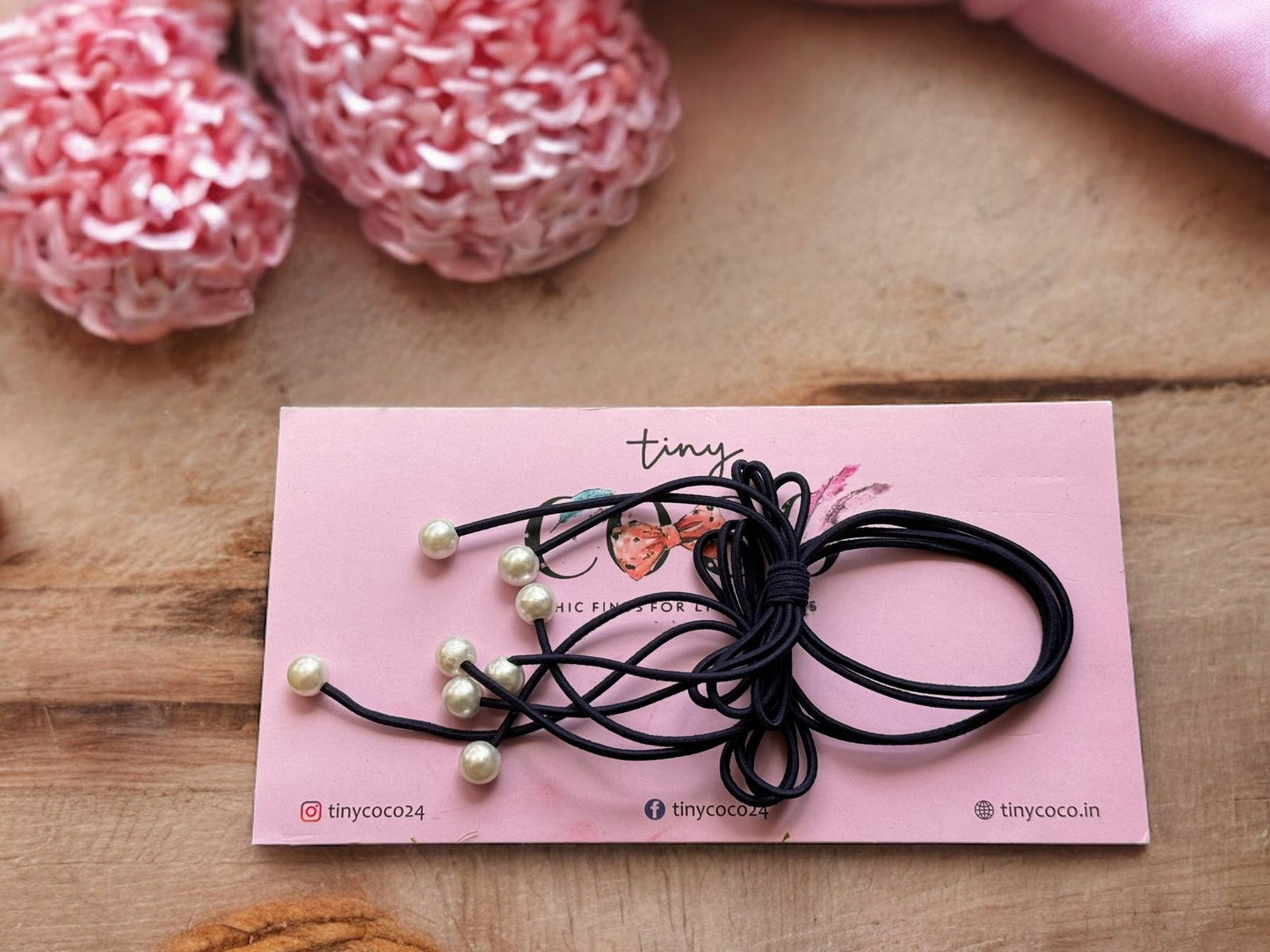 Pretty in Pearls: Colorful Hair Ties with Delicate Pearl Accents (For Kids)