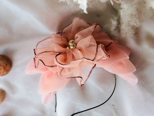 Blooming Elegance: Floral Headband with Pearls (Available in various colors)