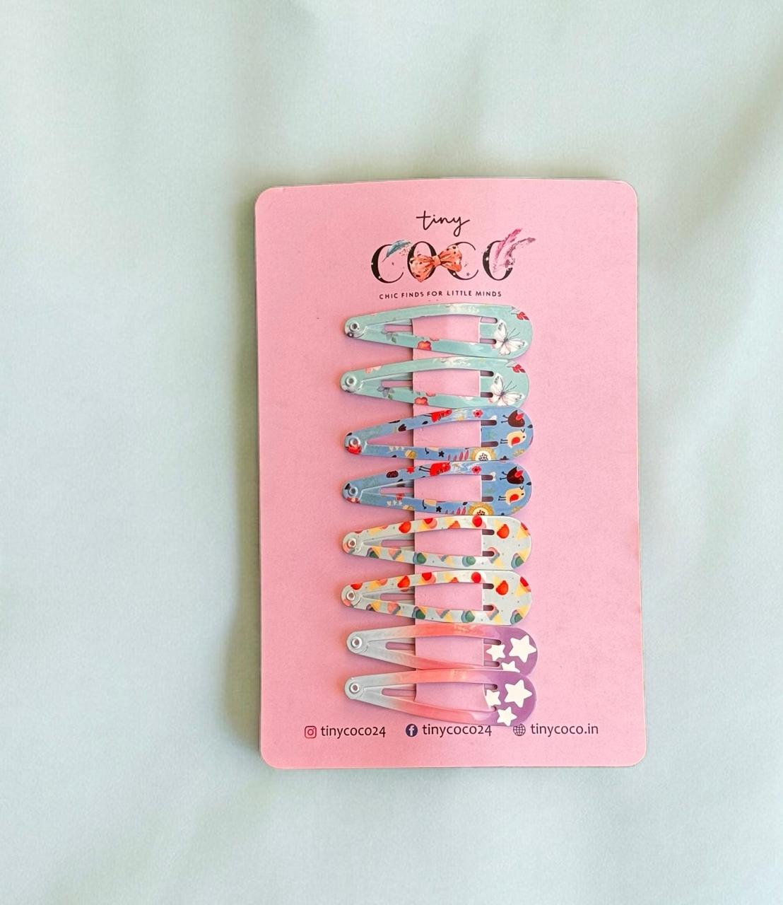 Pretty Pastels: Pack of 4 Printed Tic Tac Hair Clips