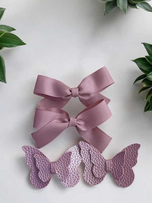 Adorable Kids Bow Pin Set