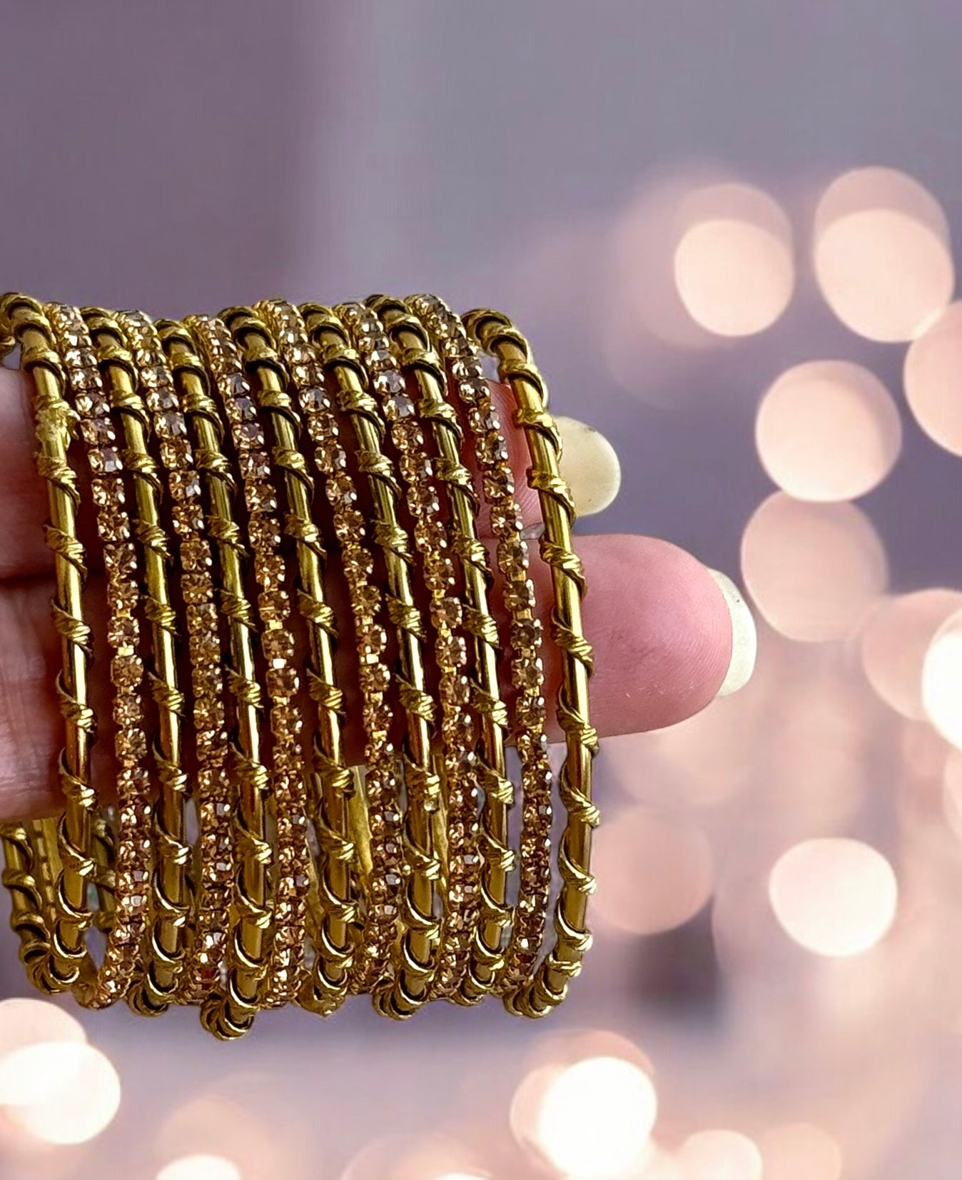 Gold Glam Bangles