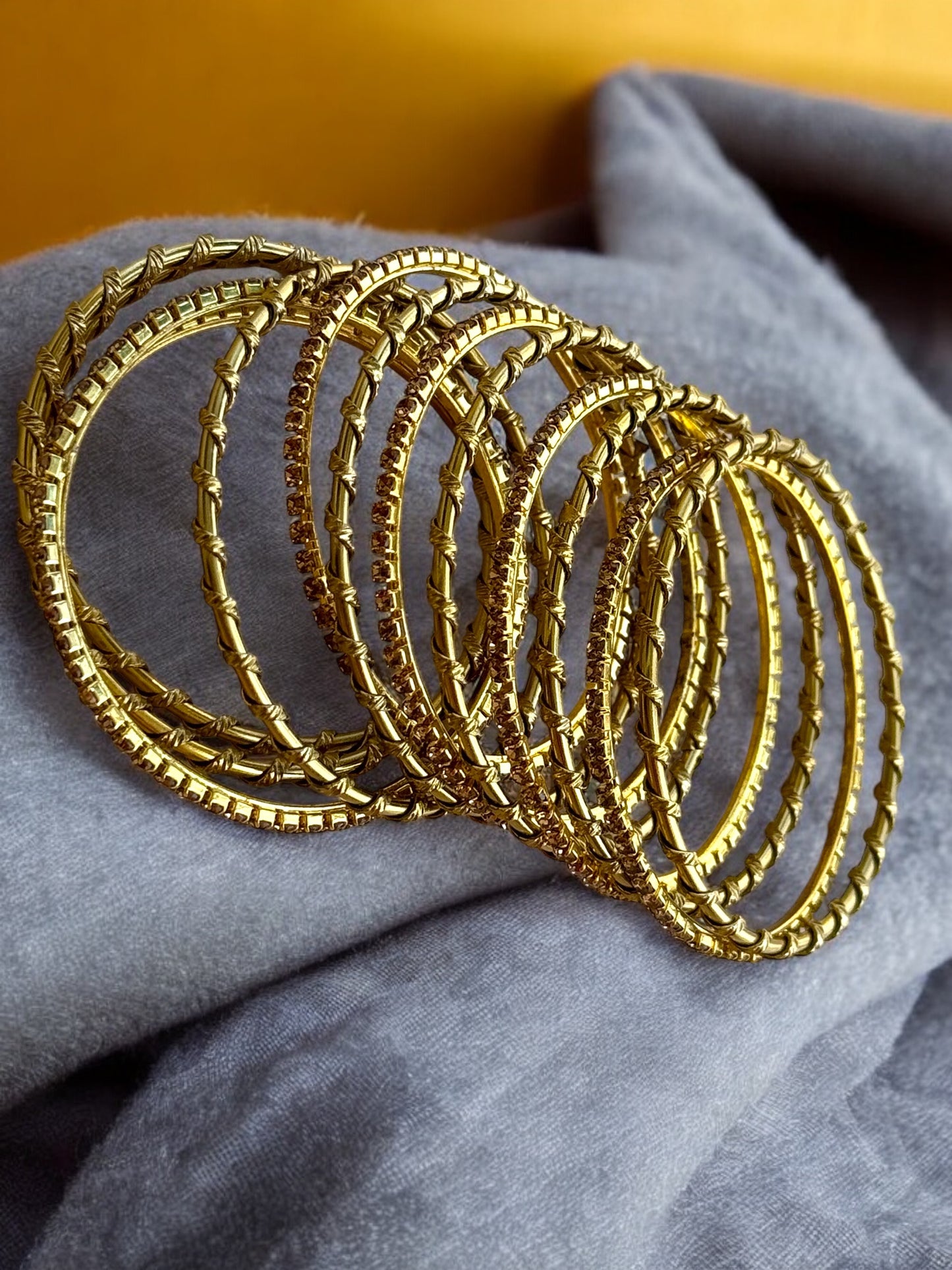 Gold Glam Bangles