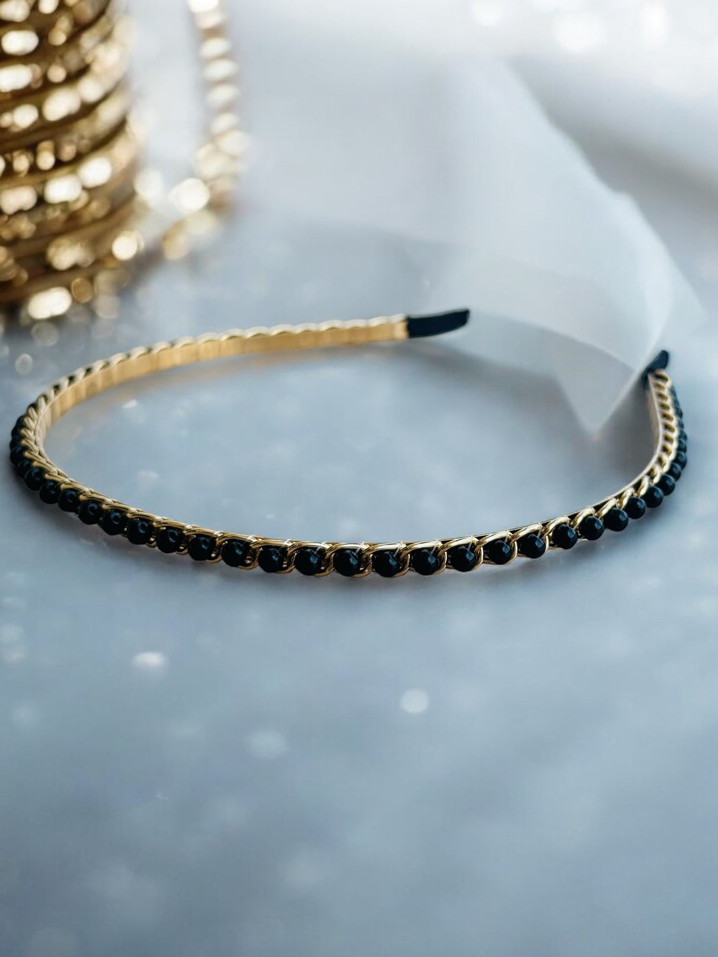 Black Stud and Metal Hairband