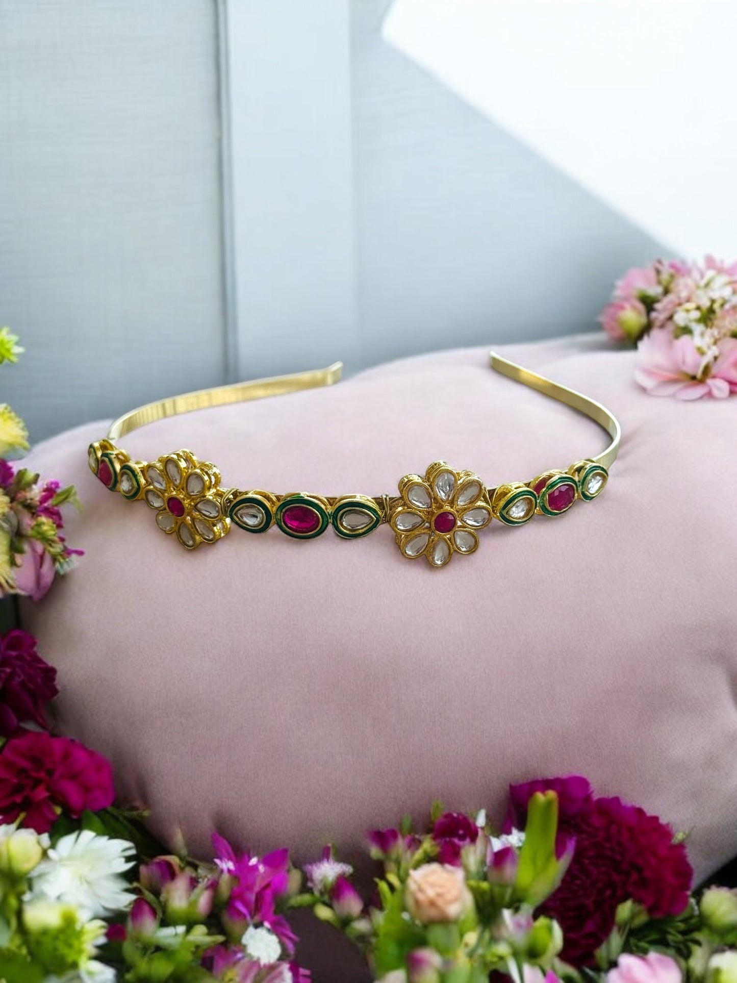 Floral Kundan Hairband