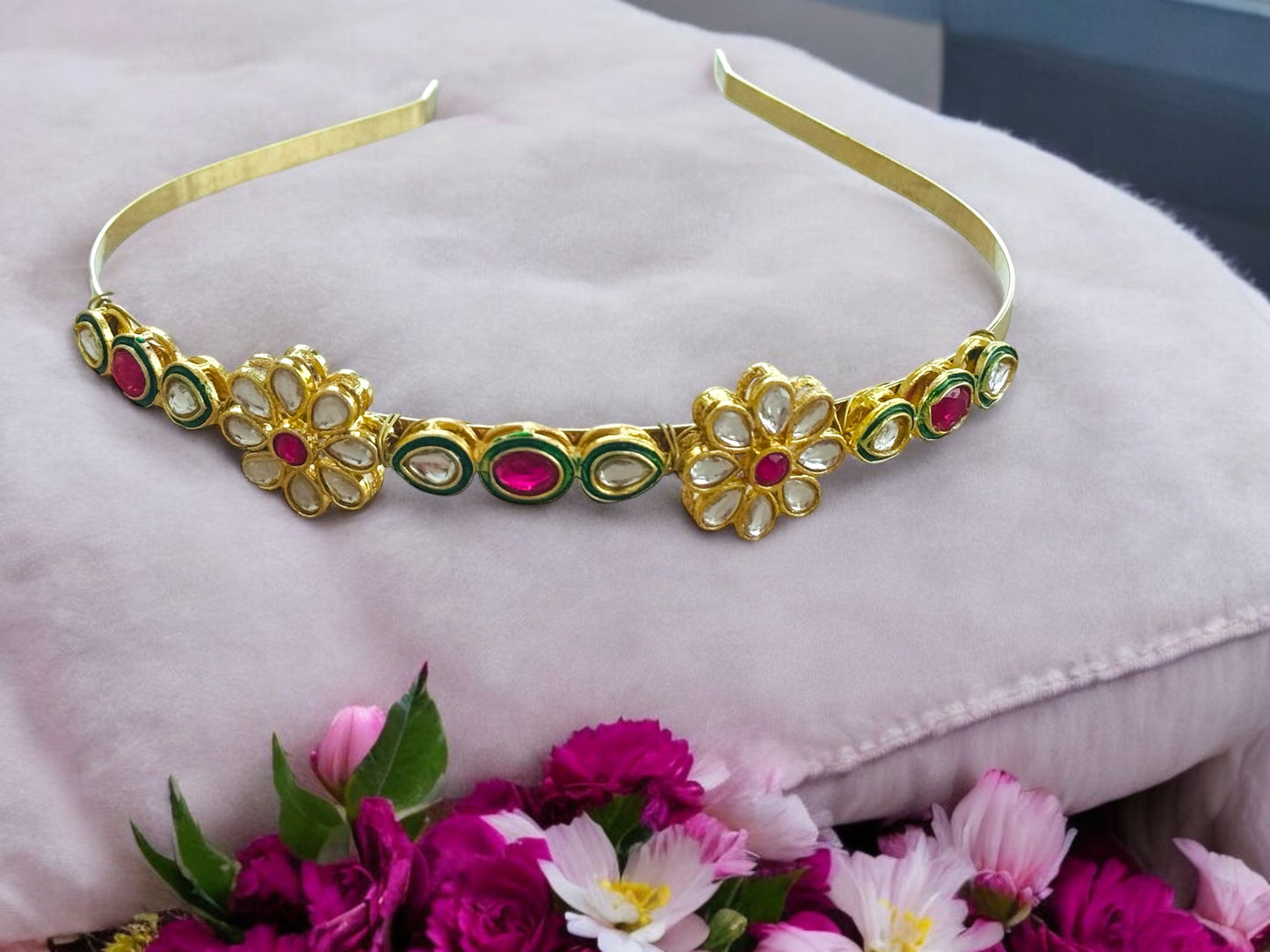 Floral Kundan Hairband