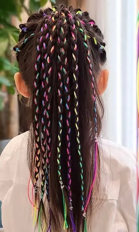 Be a Rainbow Unicorn: Multicolor Sparkle Hair Extensions for Kids