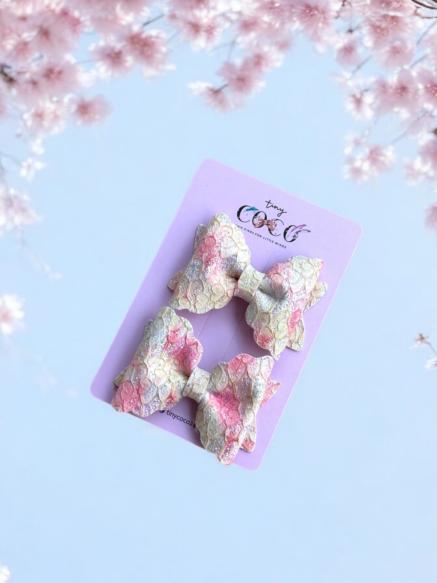 Frosted Floral Hair Clips