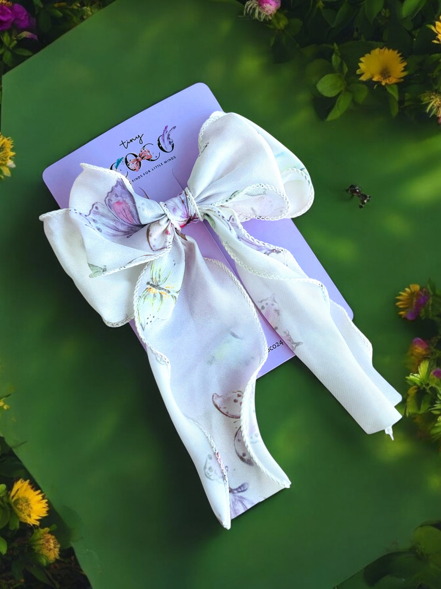 Flutterby Satin Bow Clip (Available in pastel colors)