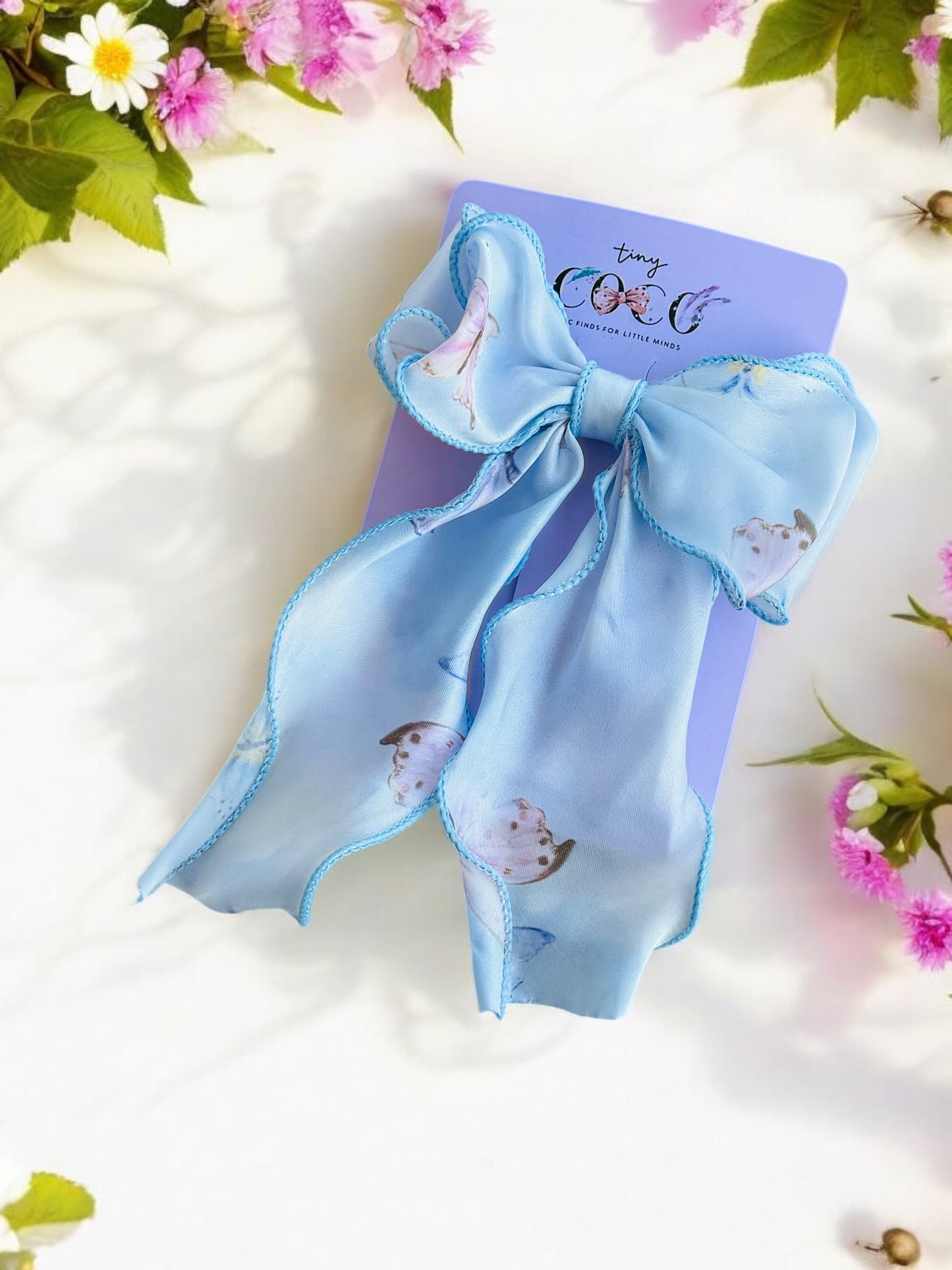 Flutterby Satin Bow Clip (Available in pastel colors)