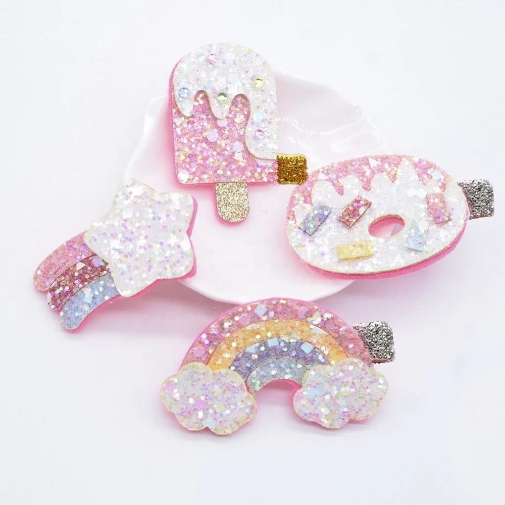 Sparkly Sweet Treats Hair Clip Set