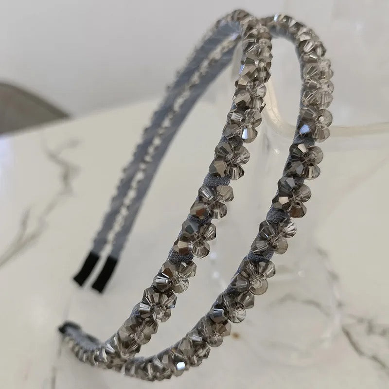 Sparkling Crystal Beaded Headbands