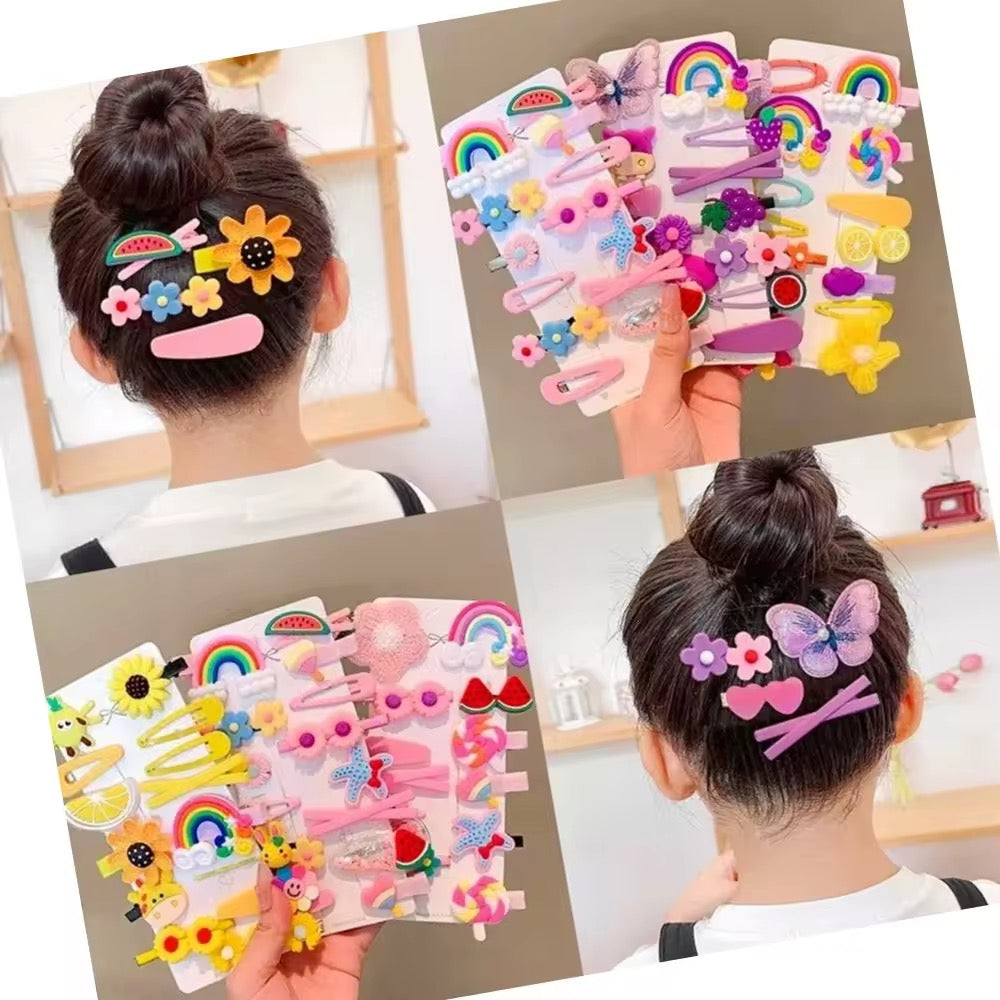 Playful Pals Hair Clip Set (Set of 14 clips)