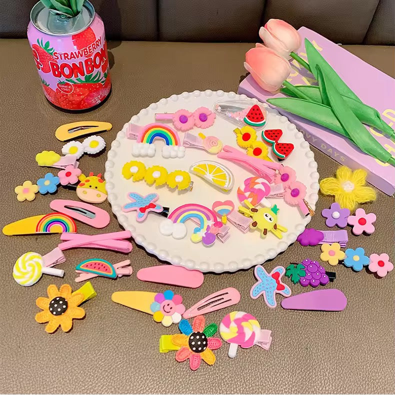 Playful Pals Hair Clip Set (Set of 14 clips)