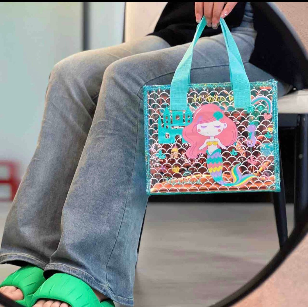 Mermaid Holographic Tote Bag (8")