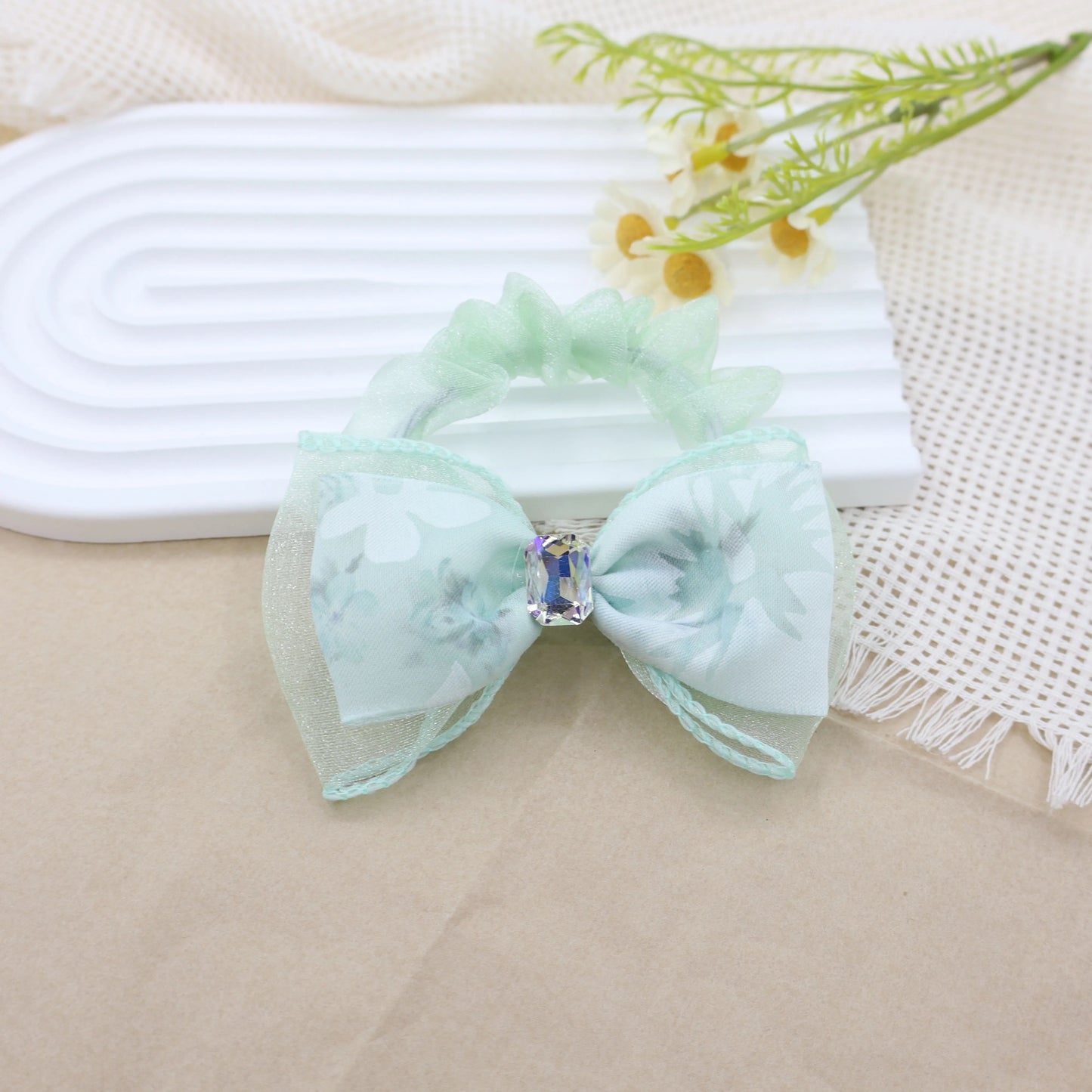 Floral Bow Hair Ties