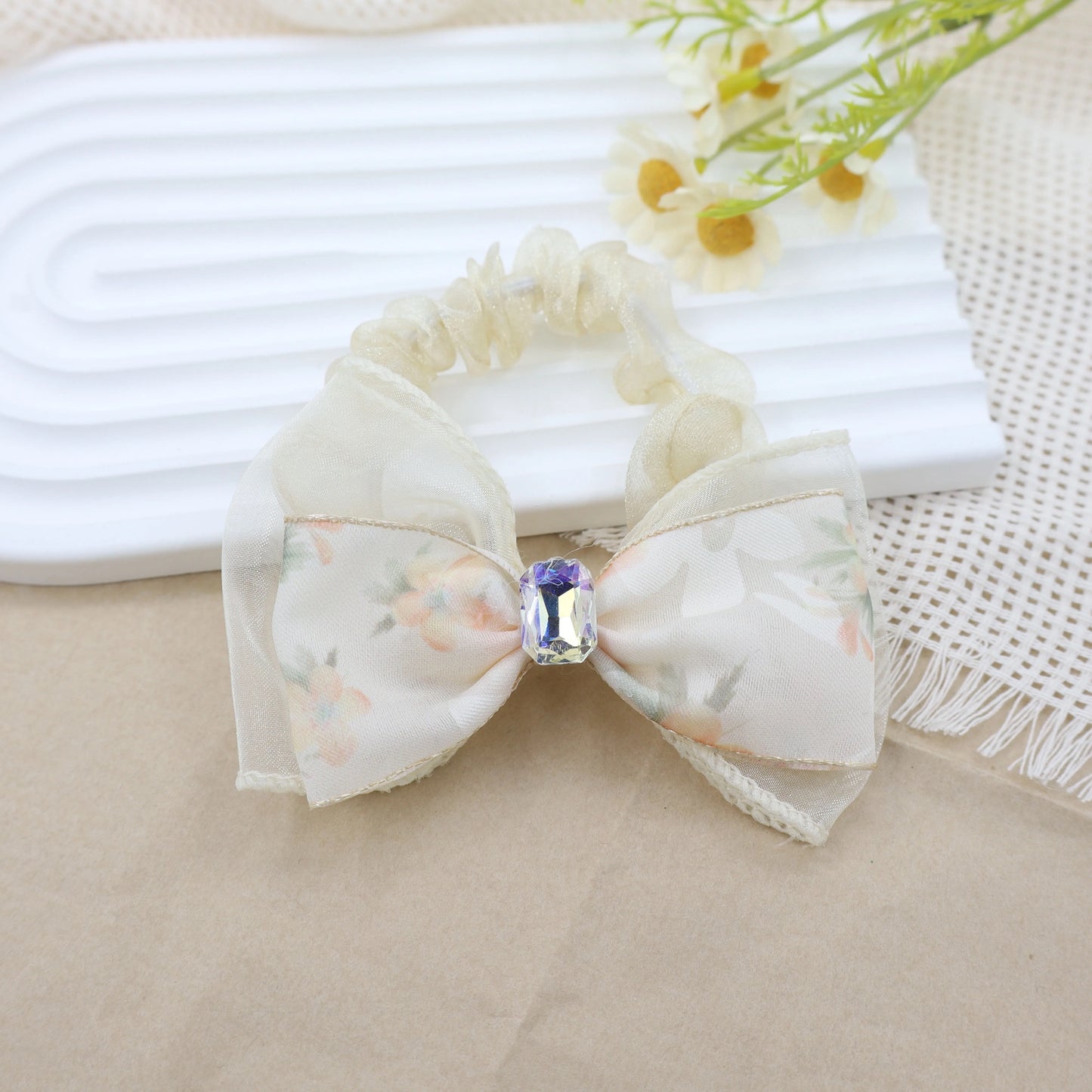 Floral Bow Hair Ties