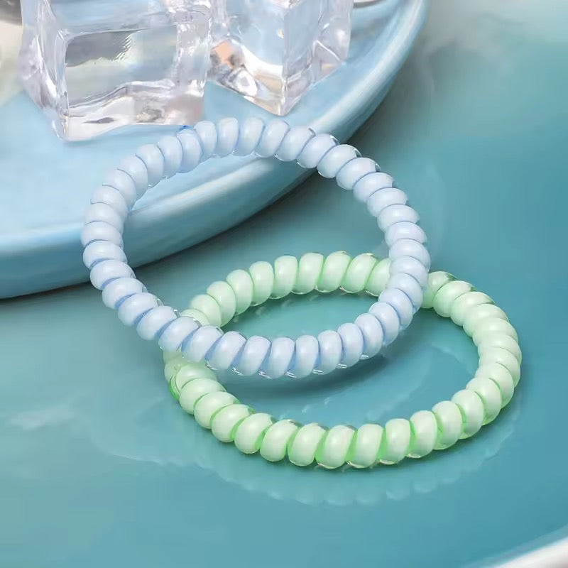 Cotton Candy Spiral Hair Ties (Pack of 5)